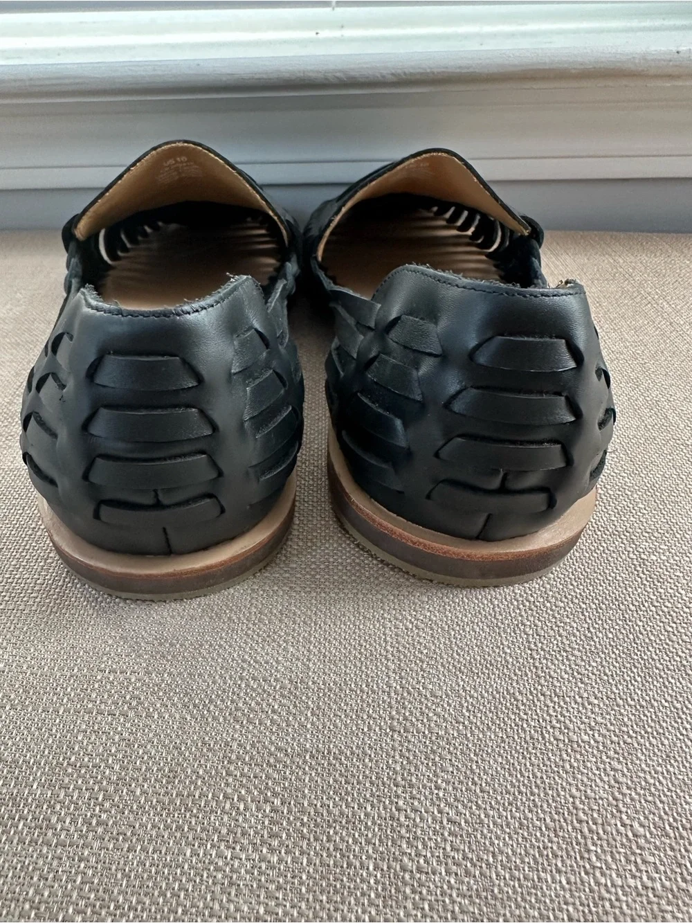 Nisolo Leather Sandal Huarache Men's BLACK New MSRP $150